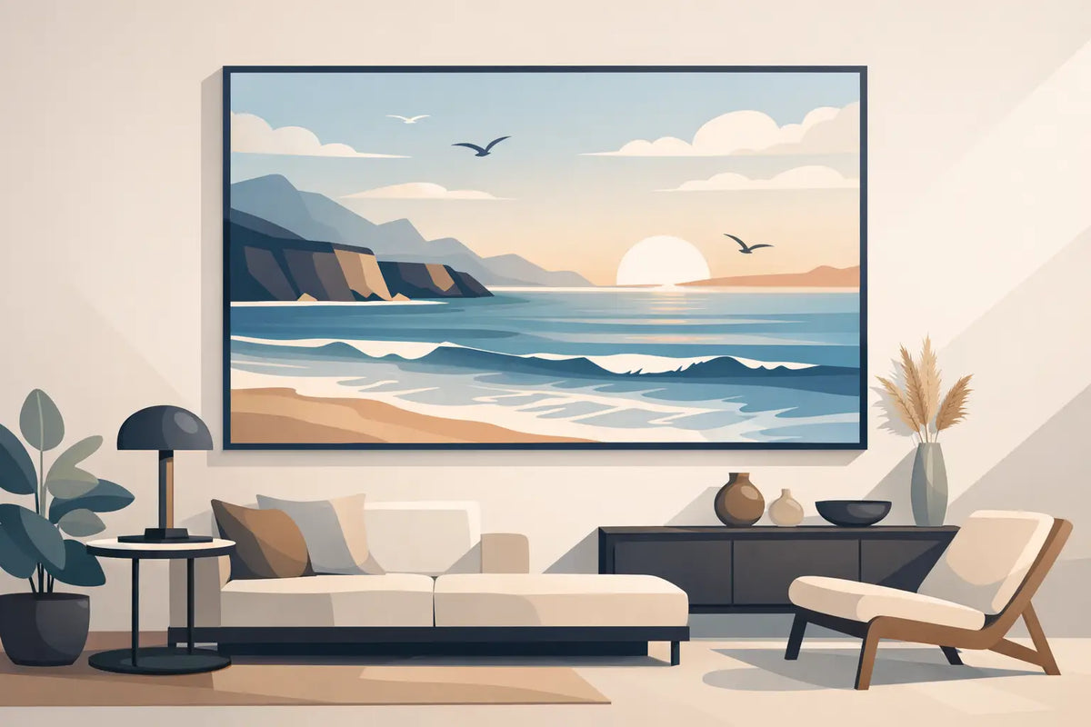 Large Coastal Wall Art for Refined Spaces