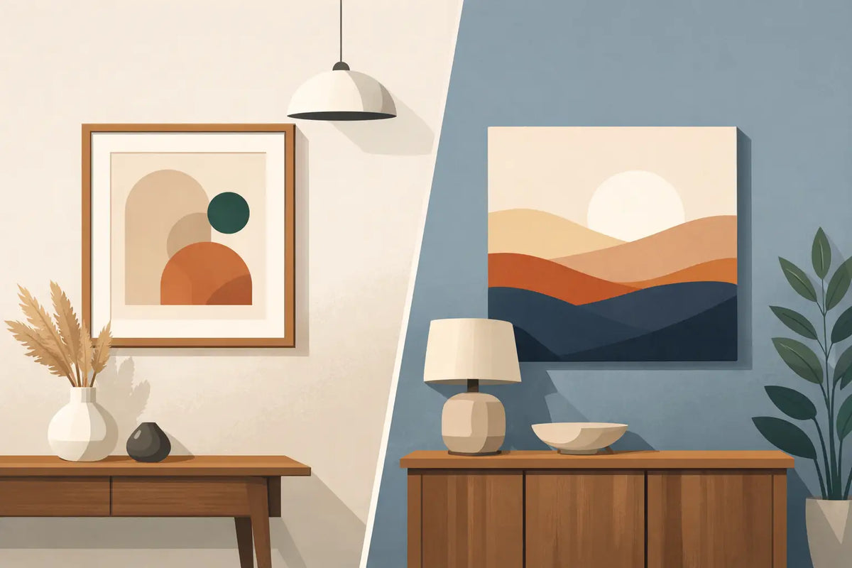 Framed Art vs Canvas for a Refined Home