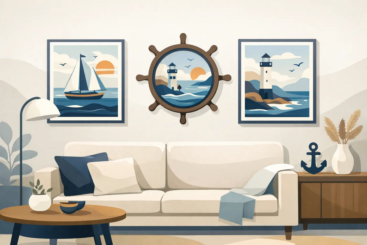 Nautical Wall Art for Living Room Ideas